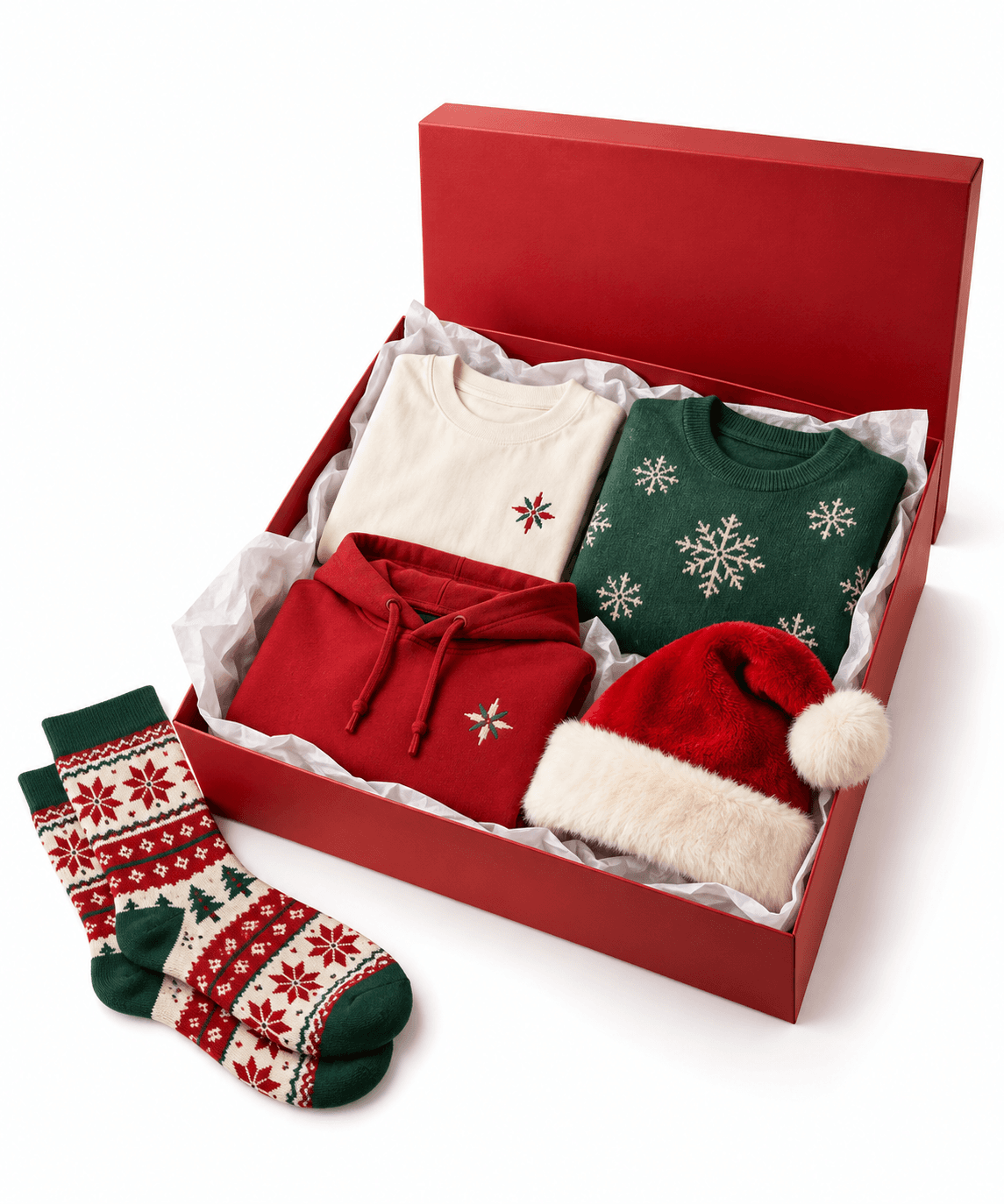 Pack navideño de ropa personalizada para empresas