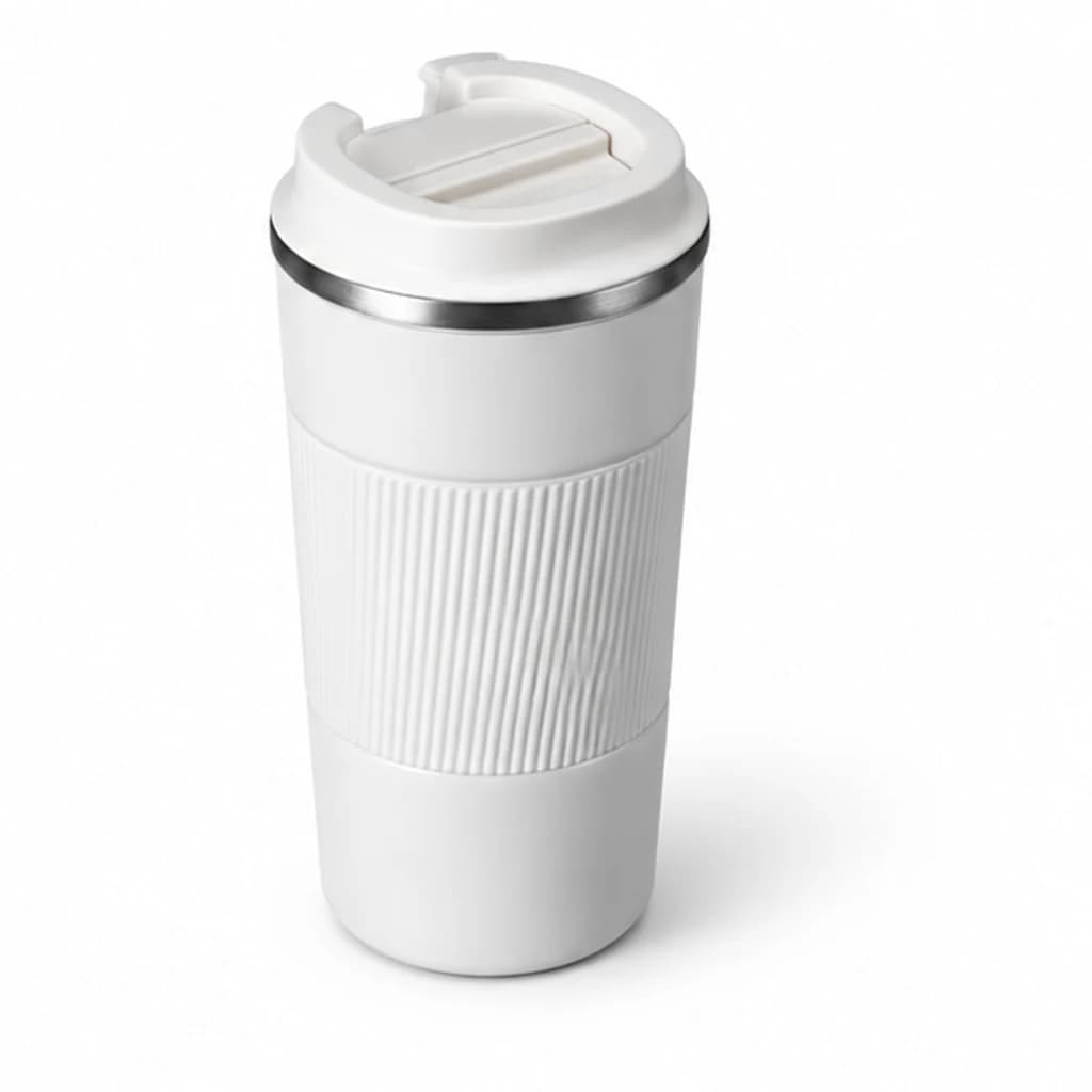 Vaso blanco con tapa 510 ml: imagen 2