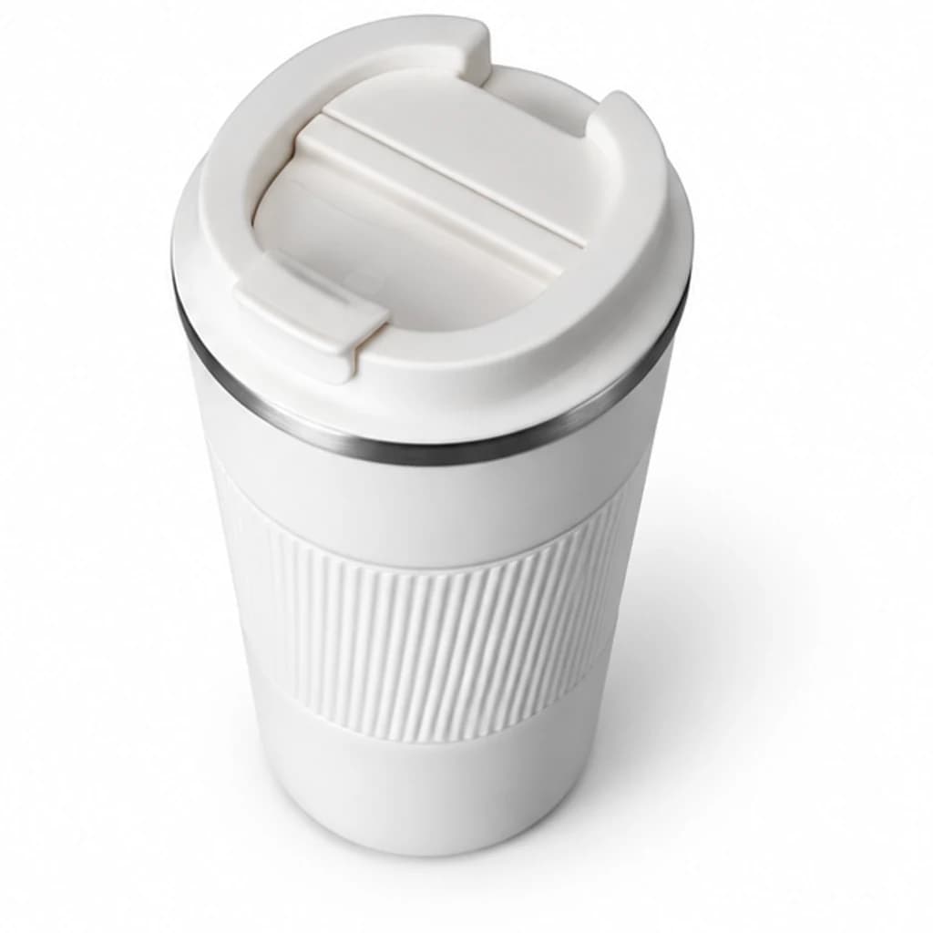 Vaso blanco con tapa 510 ml: imagen 4