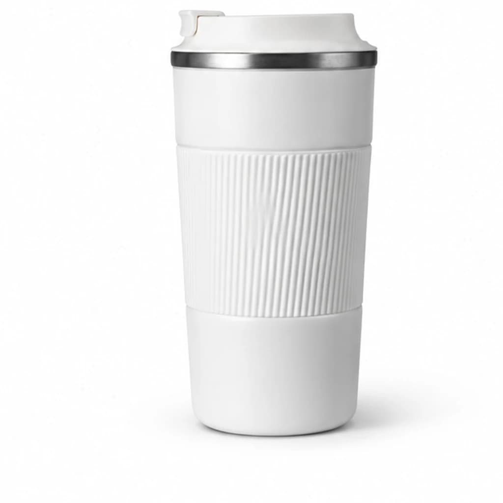 Vaso blanco con tapa 510 ml: imagen 3