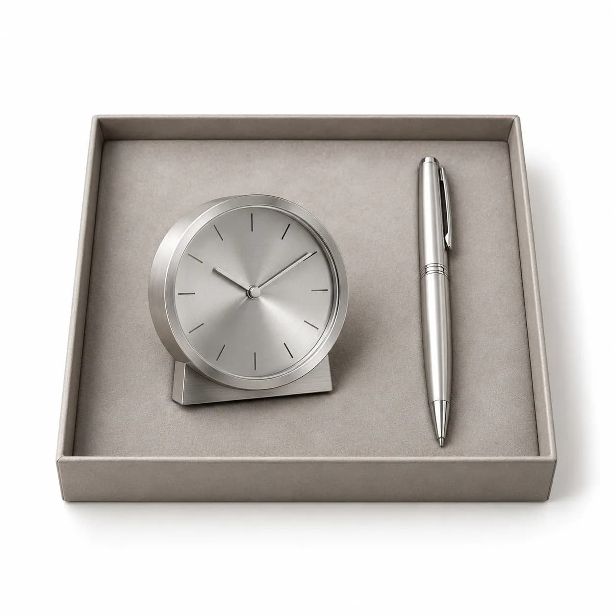 Pack reloj de mesa y bolígrafo
