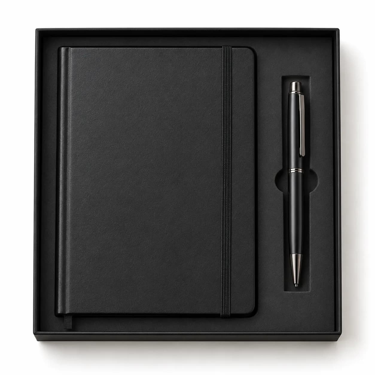 Dúo libreta y bolígrafo negro