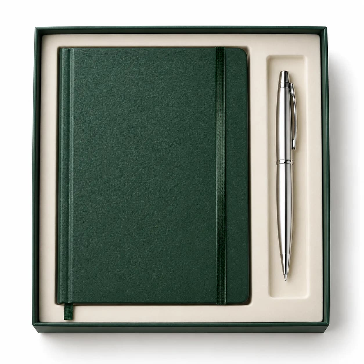 Dúo agenda y bolígrafo elegante