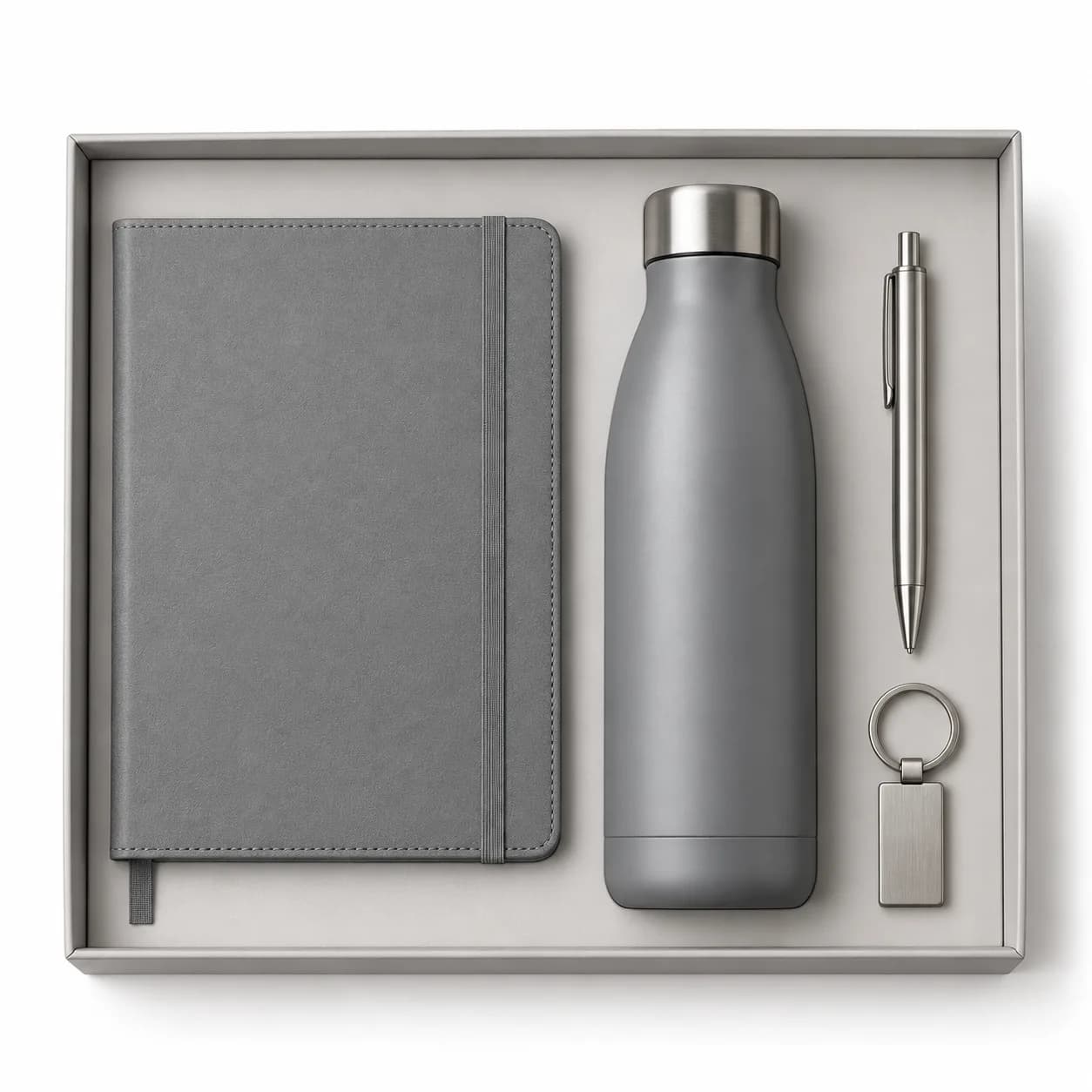 Pack bienvenida gris de cuatro piezas