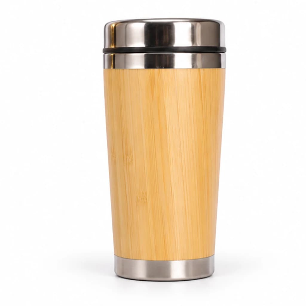 Vaso de bambú y acero: imagen 1