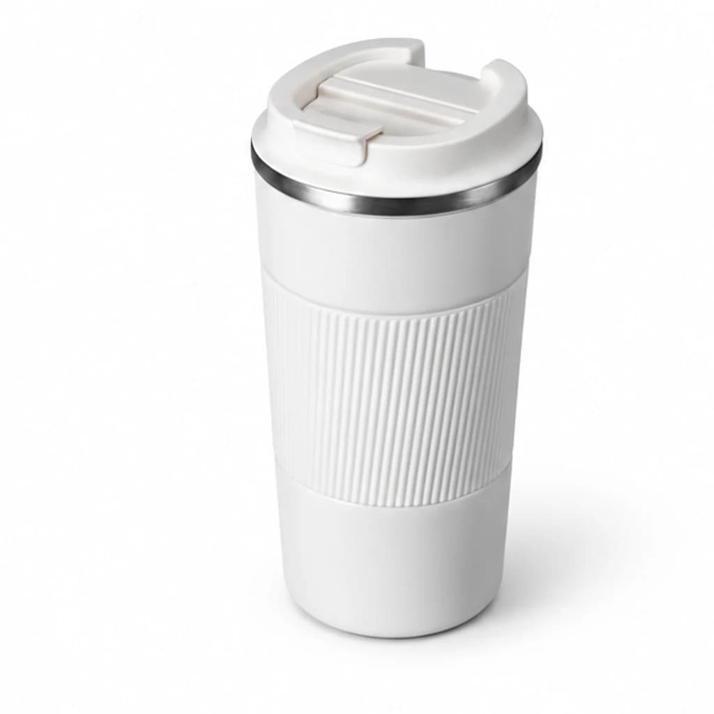 Vaso blanco con tapa 510 ml